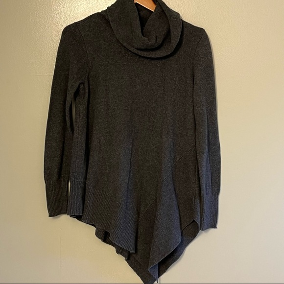Stylus Sweater Womens Gray Long Sleeve Asymmetrical Turtleneck Cotton Blend M - Picture 13 of 13